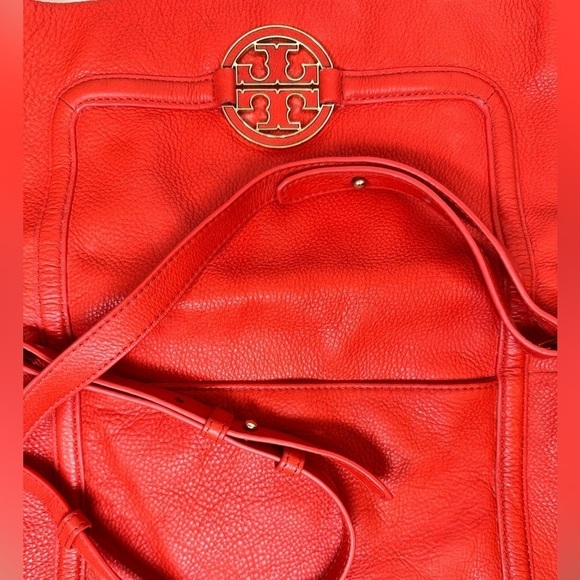 Tory Burch Amanda fold over bag crossbody or clutch gold hardware - Picture 8 of 9